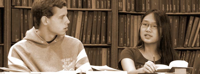 Two students in class